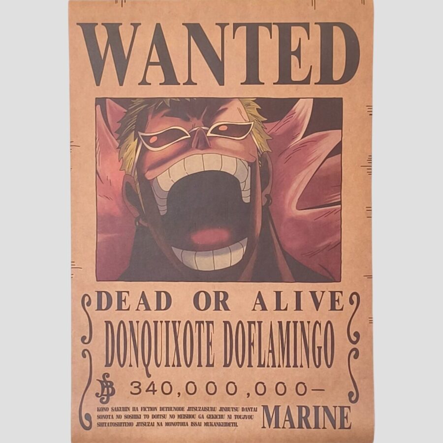 Affiche murale One Piece - Avis de recherche Don Quijote Doflamingo