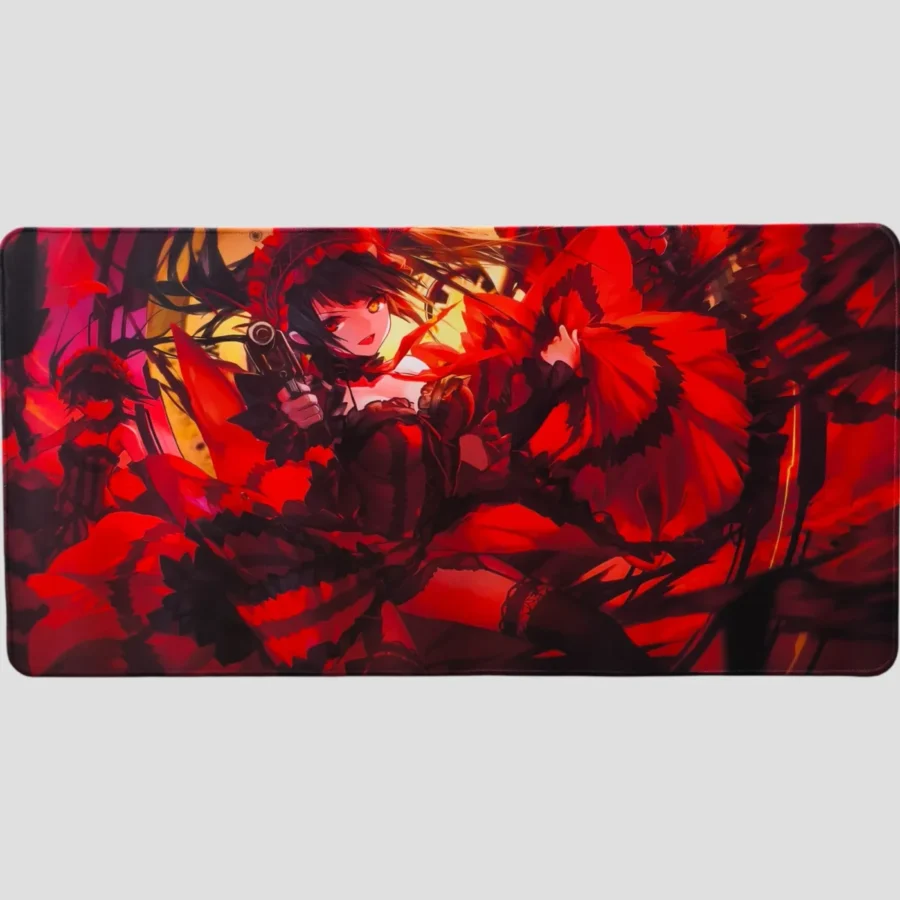 tapis de souris kurumi tokisaki robe rouge flingue date a live 1