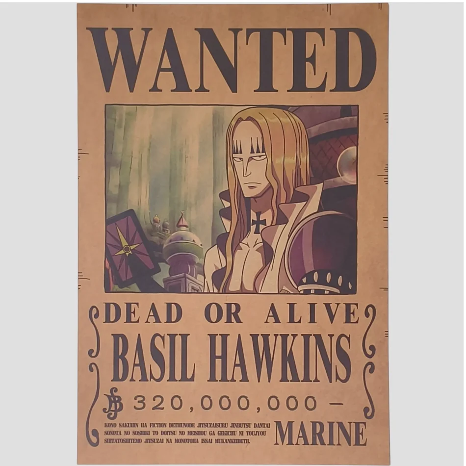 Affiche murale One Piece - Avis de recherche Basil Hawkins
