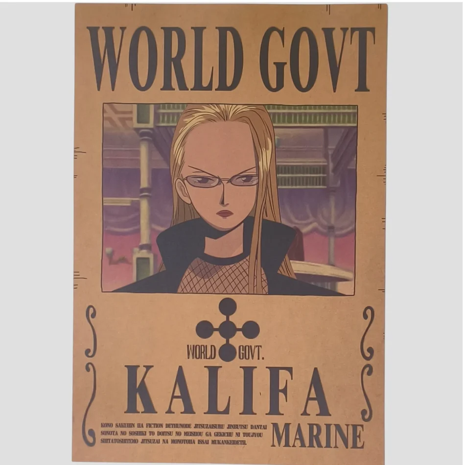 Affiche murale One Piece - Avis de recherche Kalifa