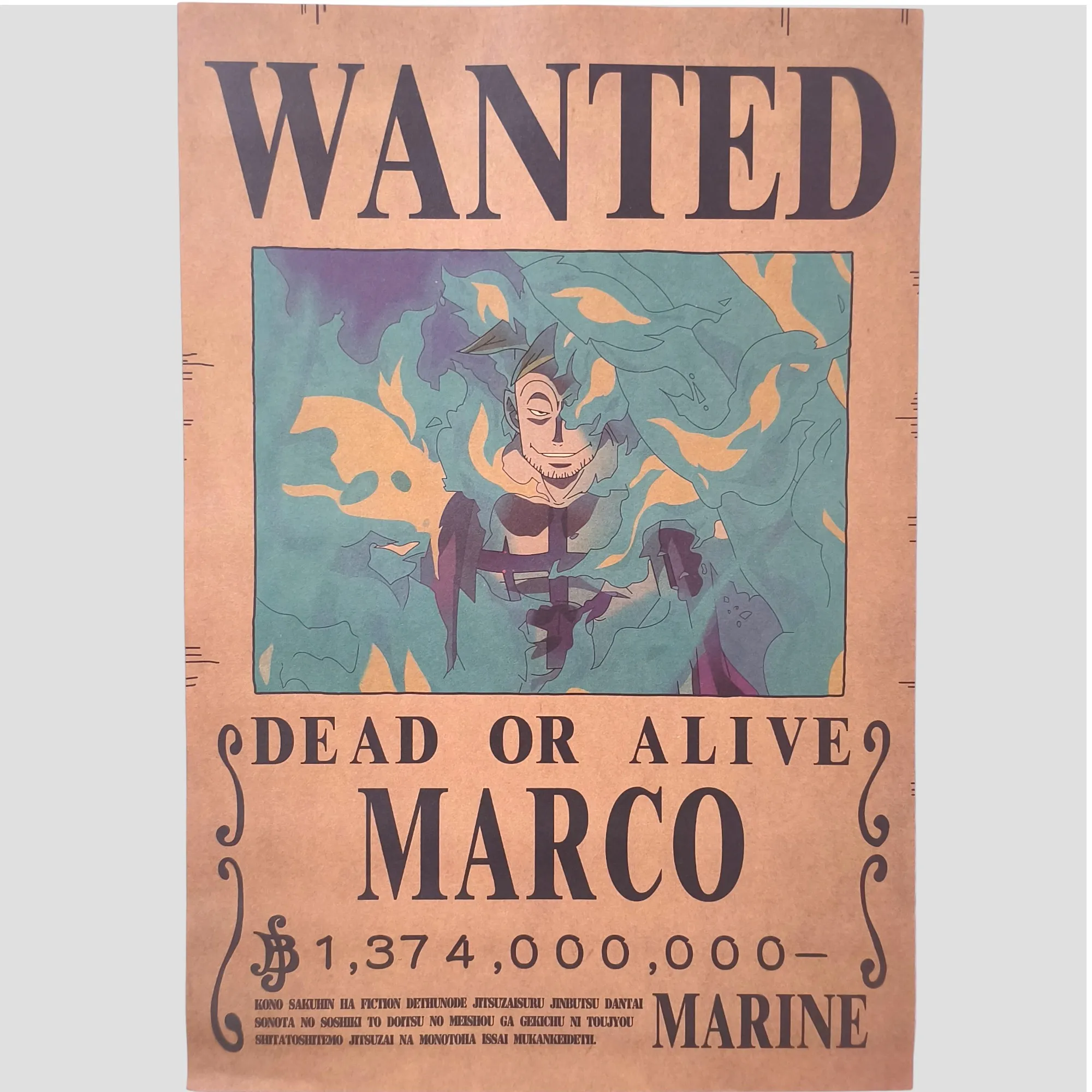 Affiche murale One Piece - Avis de recherche Marco