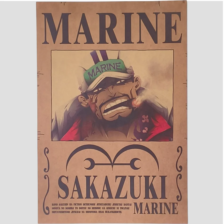 Affiche murale One Piece - Avis de recherche Sakazuki (Akainu)