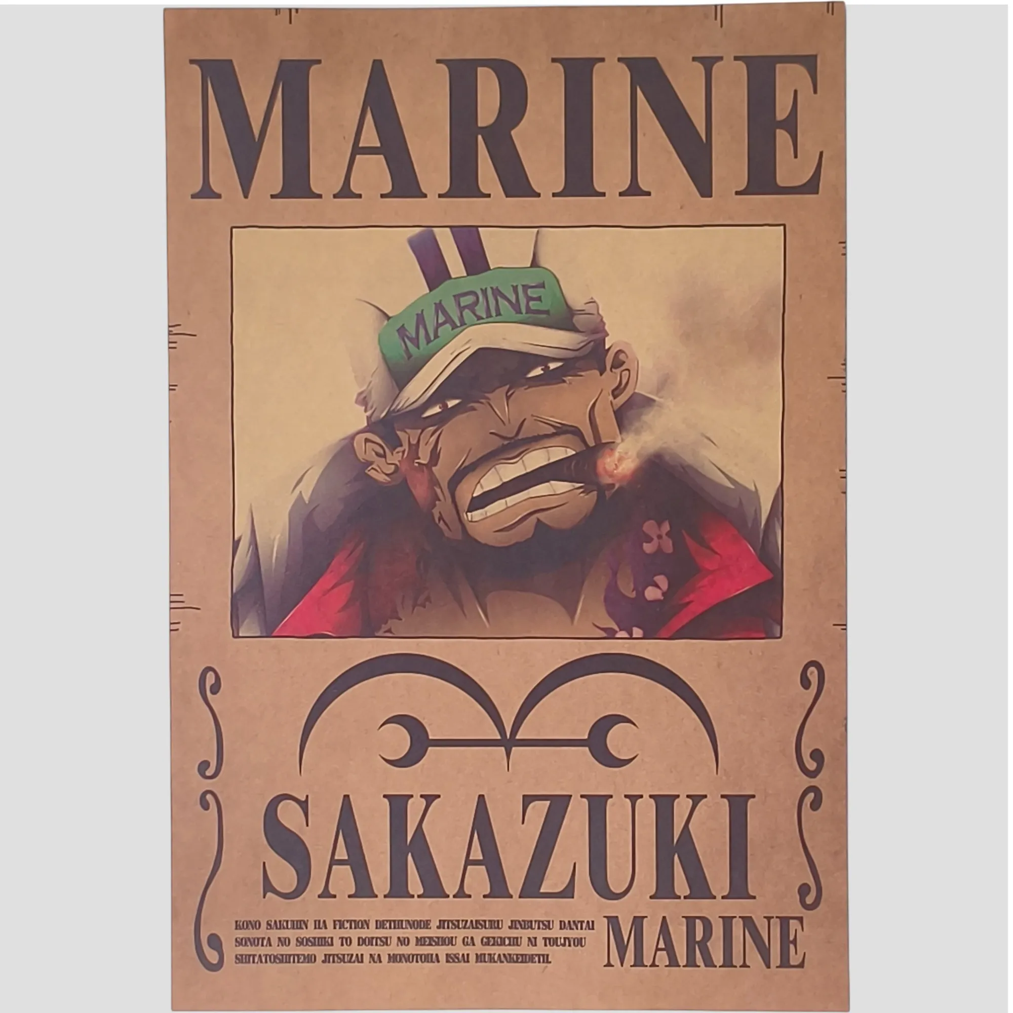 Affiche murale One Piece - Avis de recherche Sakazuki (Akainu)