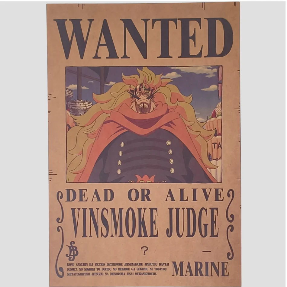 Affiche murale One Piece - Avis de recherche Vinsmoke Judge