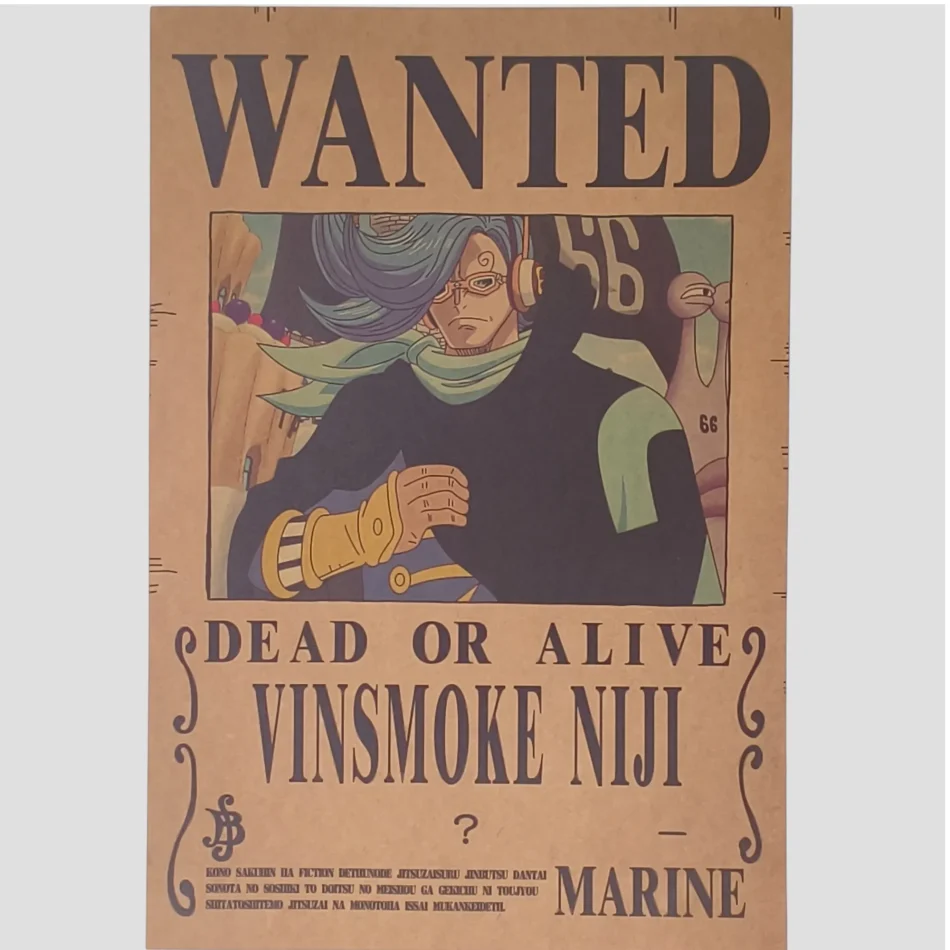Affiche murale One Piece - Avis de recherche Vinsmoke Niji