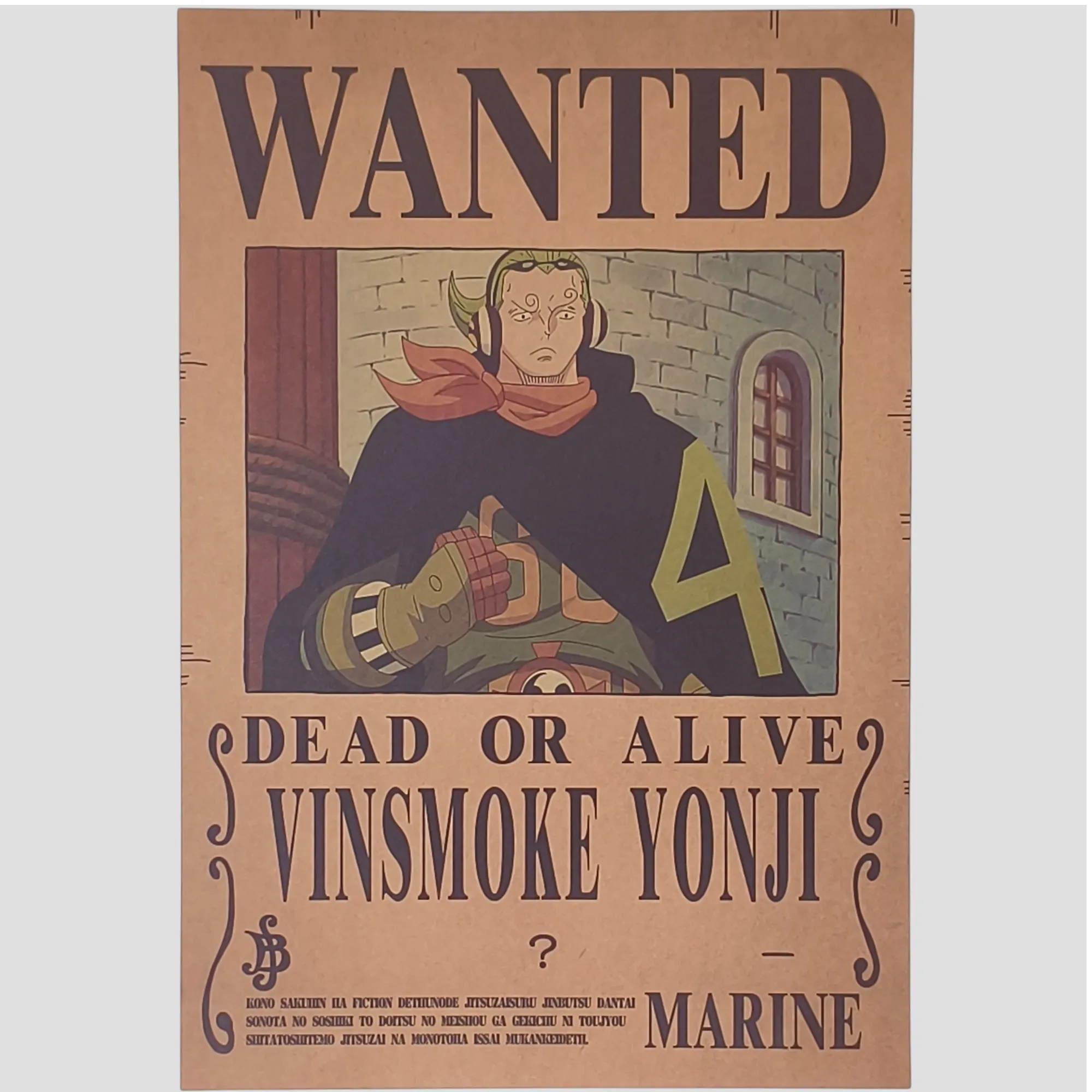 Affiche murale One Piece - Avis de recherche Vinsmoke Yonji