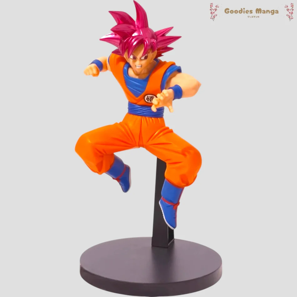 Figurine Banpresto – Son Goku Super Saiyan God – Dragon Ball Super de face