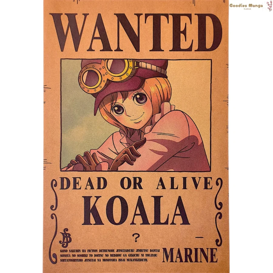 Affiche Koala One Piece Wanted A3