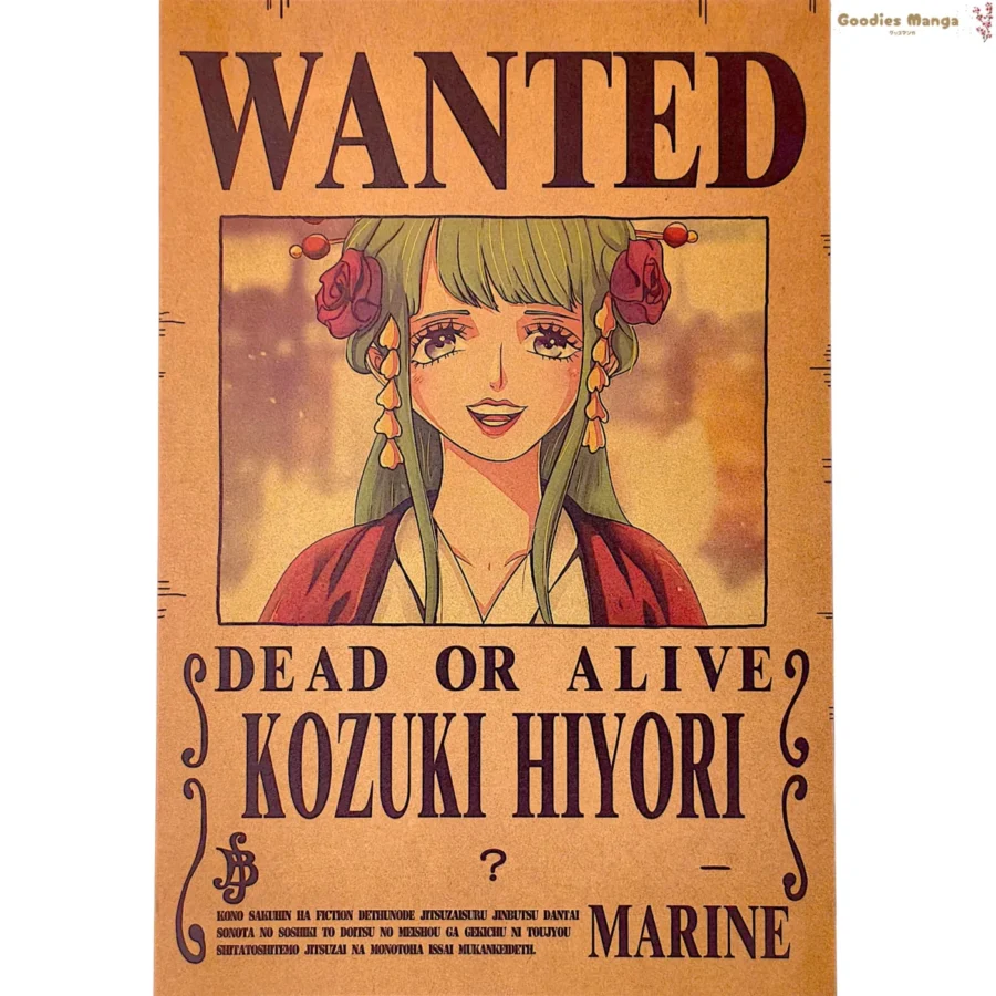 Affiche Kozuki Hiyori One Piece Wanted A3