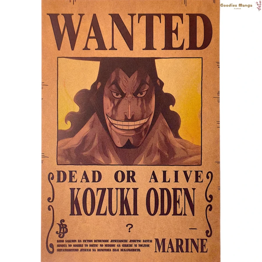 Affiche Kozuki Oden One Piece Wanted A3
