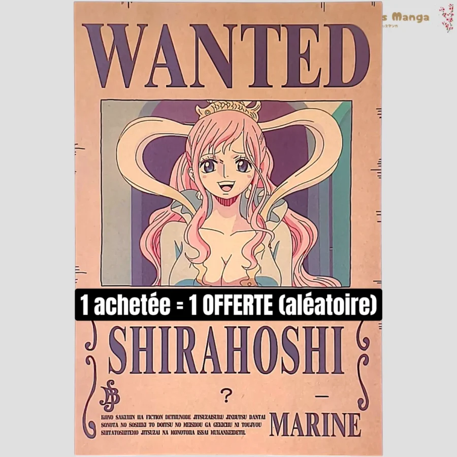 Affiche murale One Piece Avis de recherche Shirahoshi