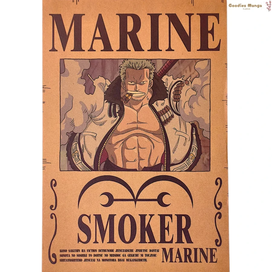 Affiche Smoker One Piece Wanted A3
