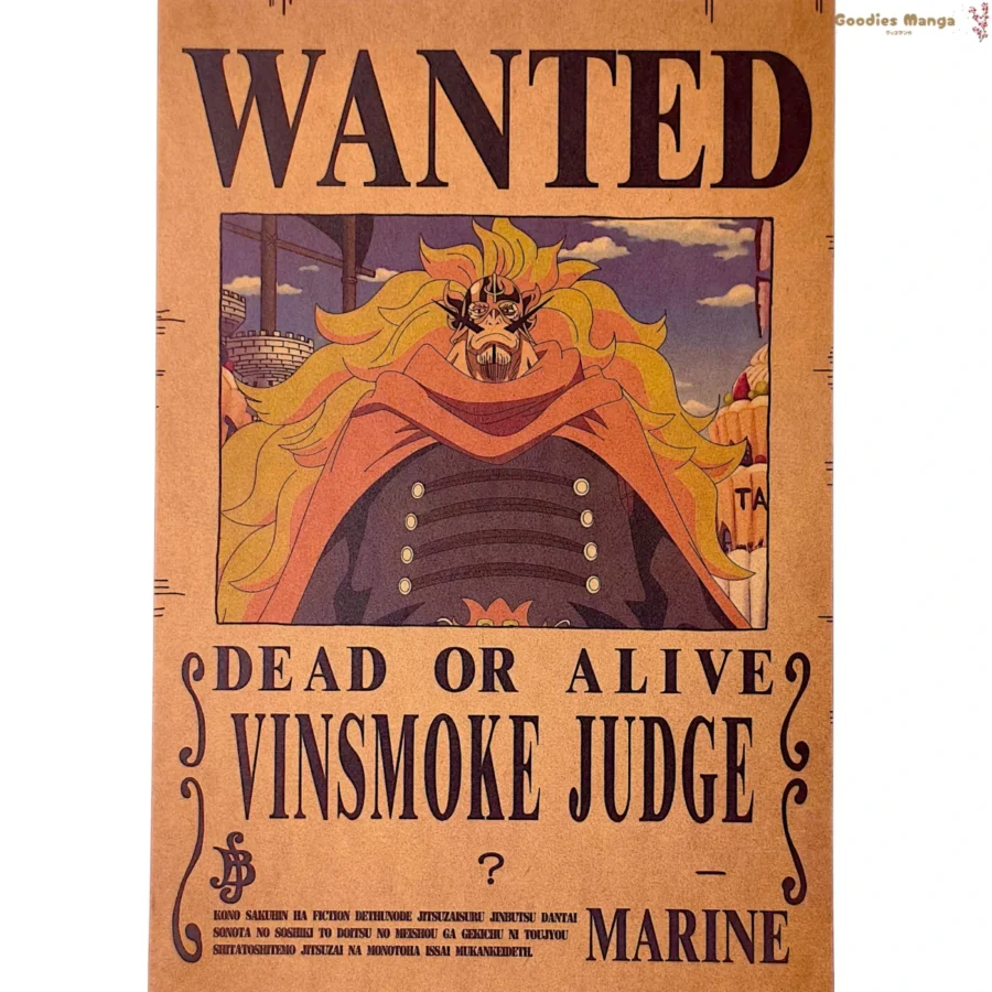 Affiche Vinsmoke Judge One Piece Wanted A3
