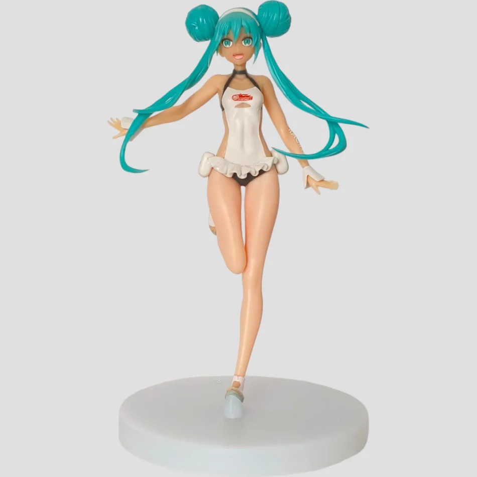 Figurine Hatsune Miku Racing Miku 2022 Tropical Maid Ver - Banpresto de face