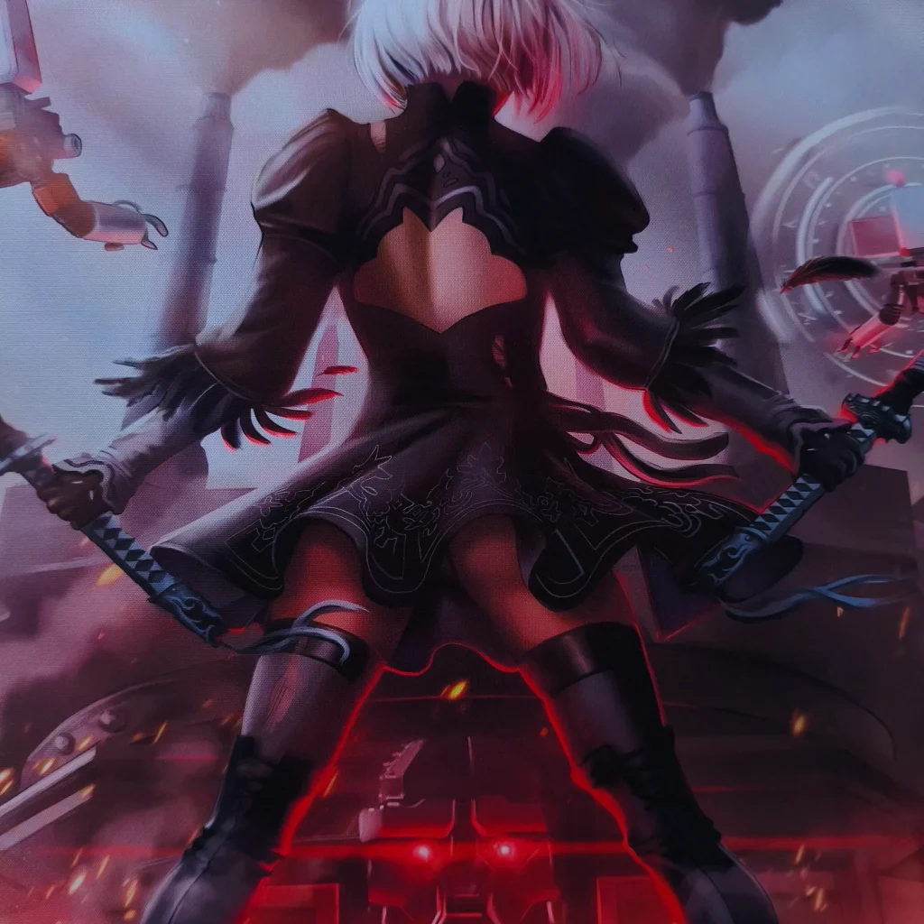 Tapis de souris 2B – Face à Engel & Pods – NieR Automata (2)