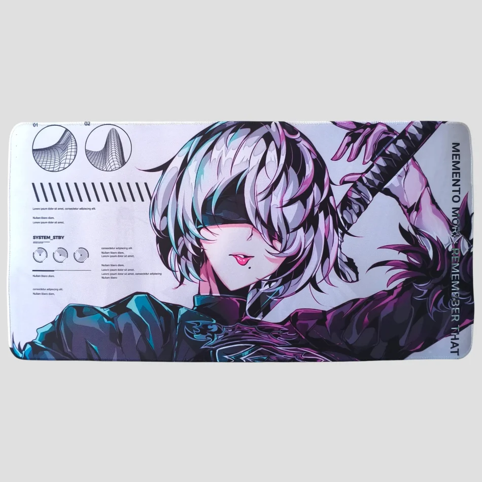 Tapis de souris XXL 2B – NieR Automata de face