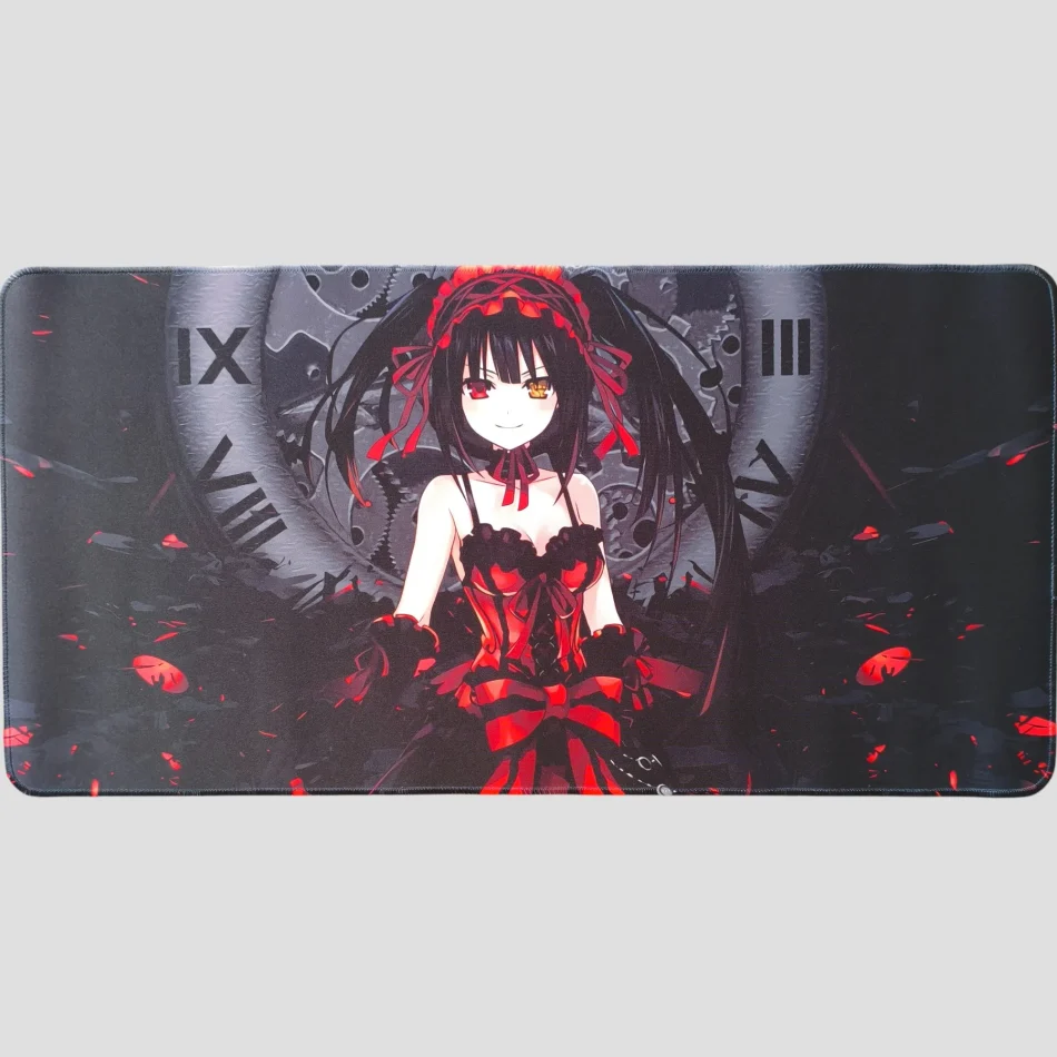 Tapis de souris Kurumi Tokisaki en robe rouge - Date A Live de face