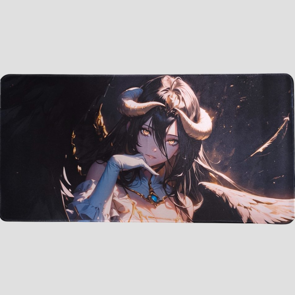 Tapis de souris Overlord Albedo - Élégance et puissance absolues de face