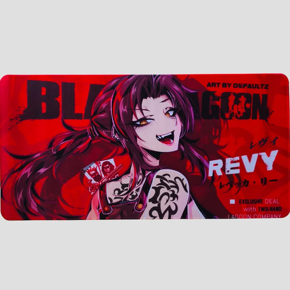 Tapis de souris Cyberpunk XXL Revy - Black Lagoon de face