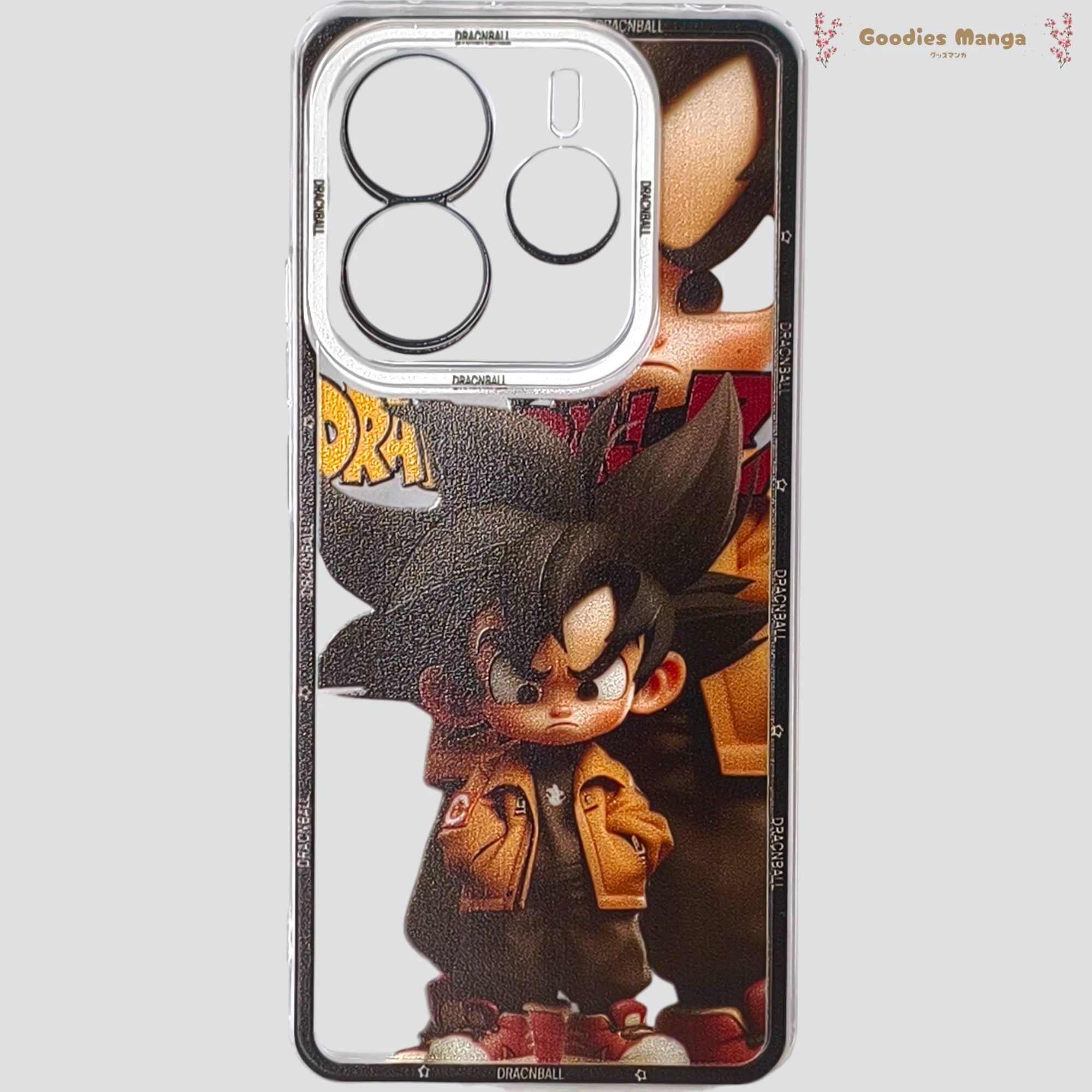 Coque Redmi Note 14 5G – Goku Enfant Boudant – Dragon Ball de face