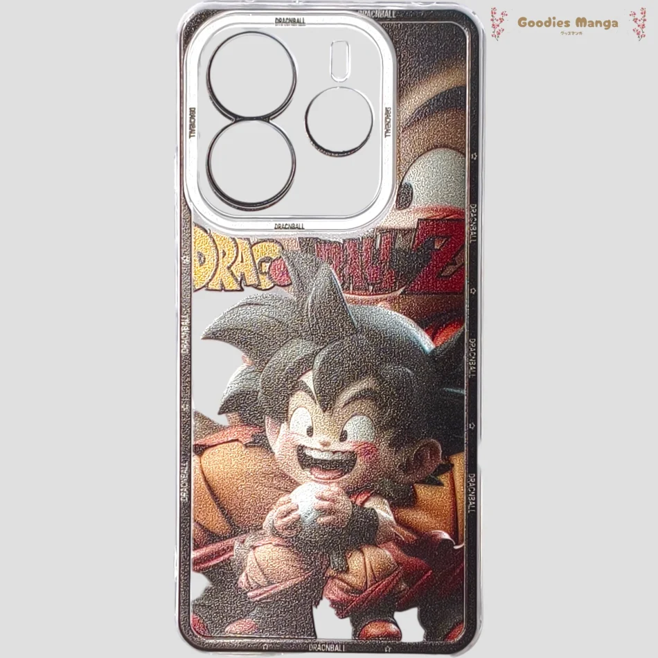 Coque Redmi Note 14 5G – Goku Enfant Joueur – Dragon Ball de face