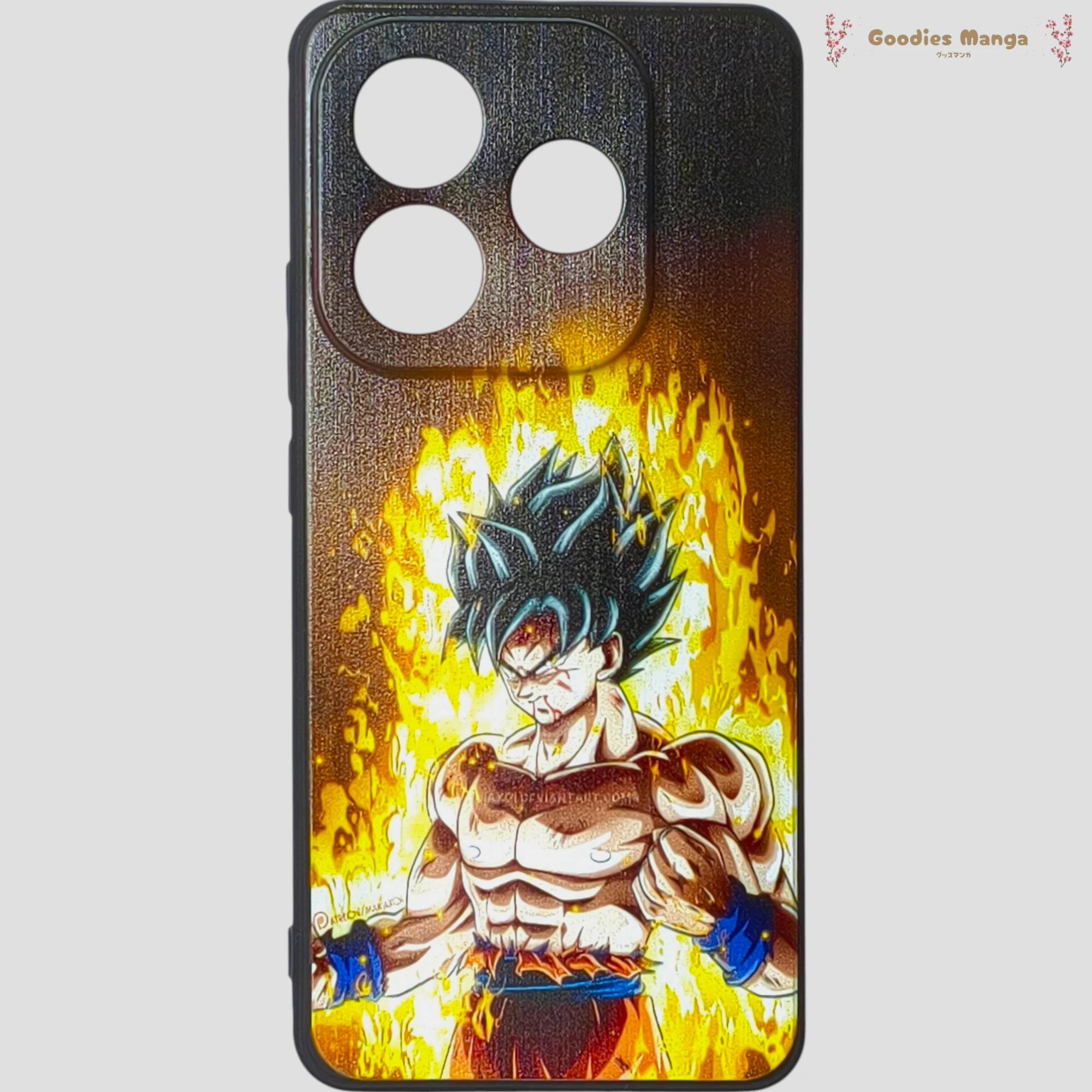 Coque Redmi Note 14 5G – Goku Ultra Instinct – Dragon Ball de face