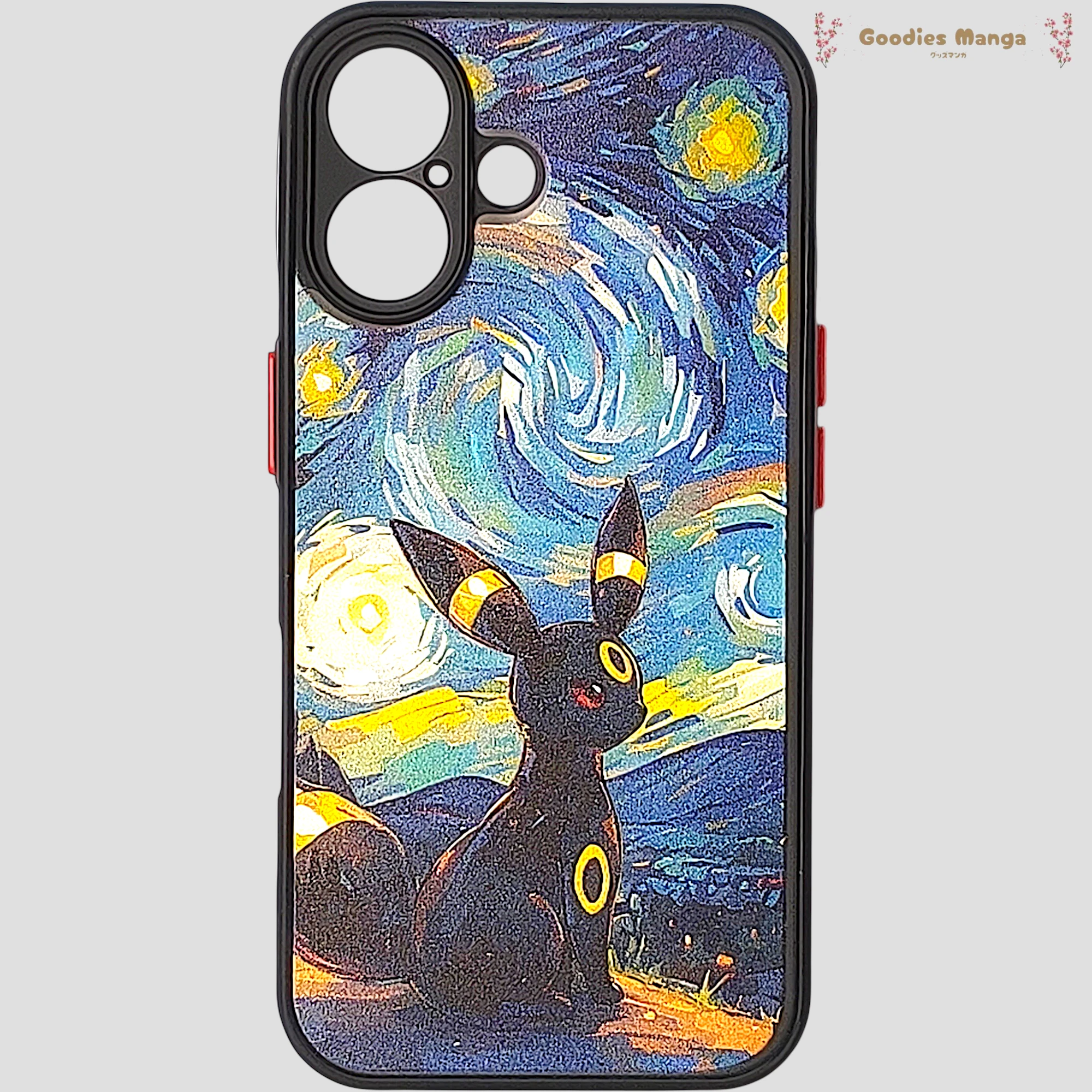 Coque iPhone 16 – Noctali Peinture Nocturne – Pokémon de face