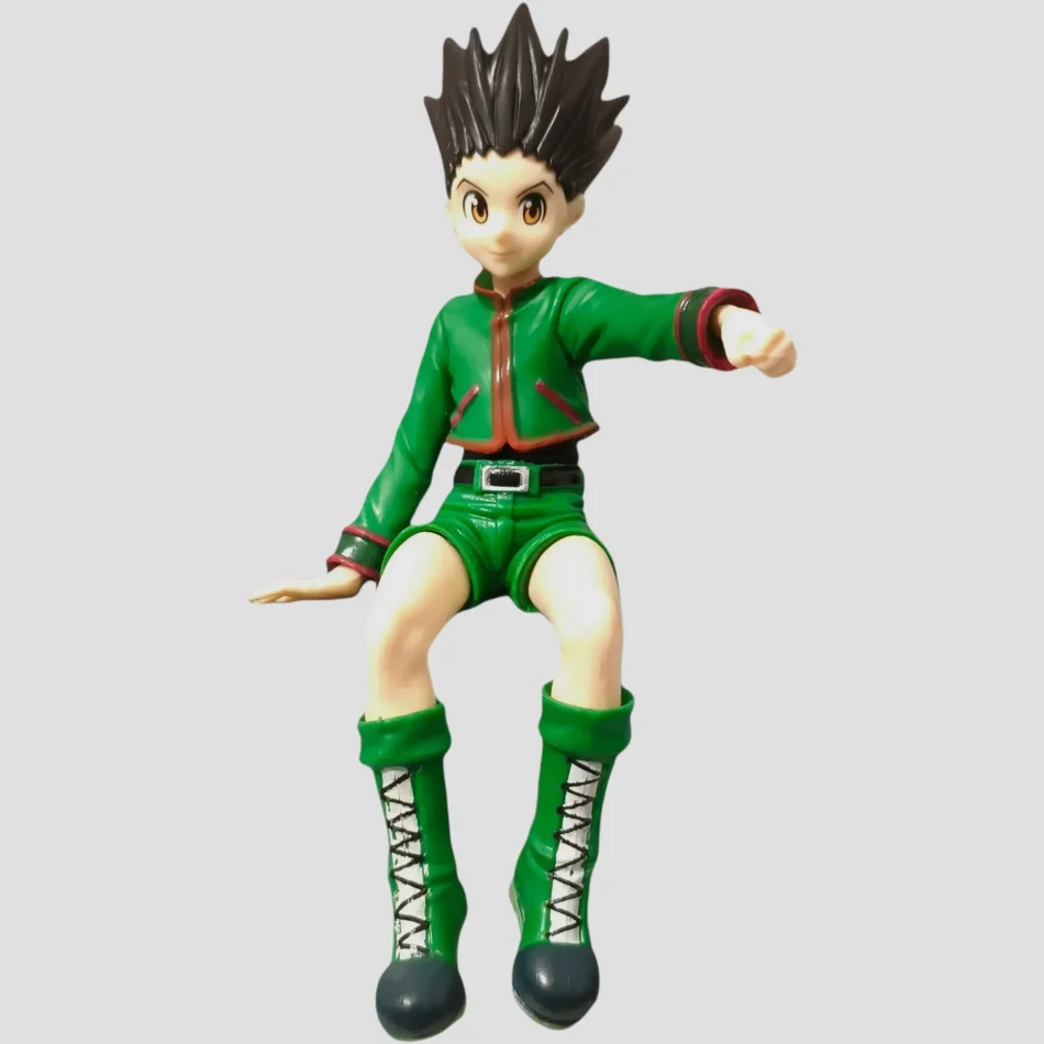 Figurine Gon Freecss assis - Hunter x Hunter 13 cm de face