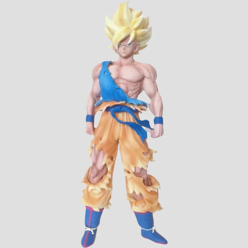 Figurine Goku Super Saiyan 44 cm - Dragon Ball Vêtements Déchirés de face