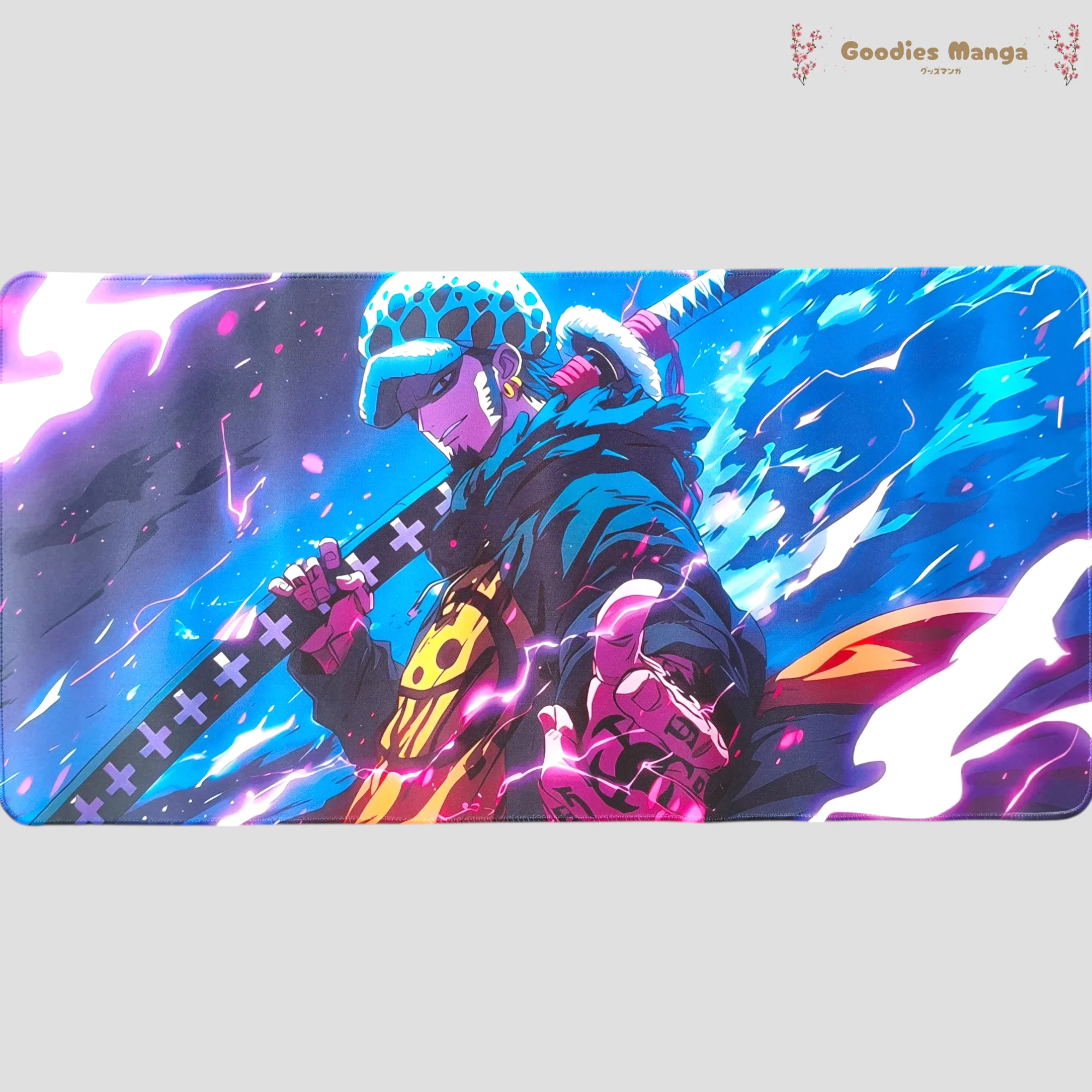 Tapis de souris Trafalgar Law – Sabre sur l’épaule One Piece de face