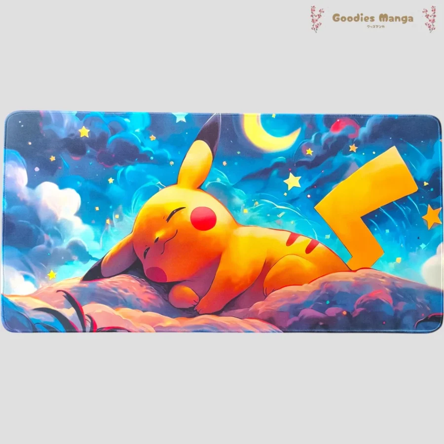 Tapis de souris Pikachu Sieste au Clair de Lune Pokemon 60x30