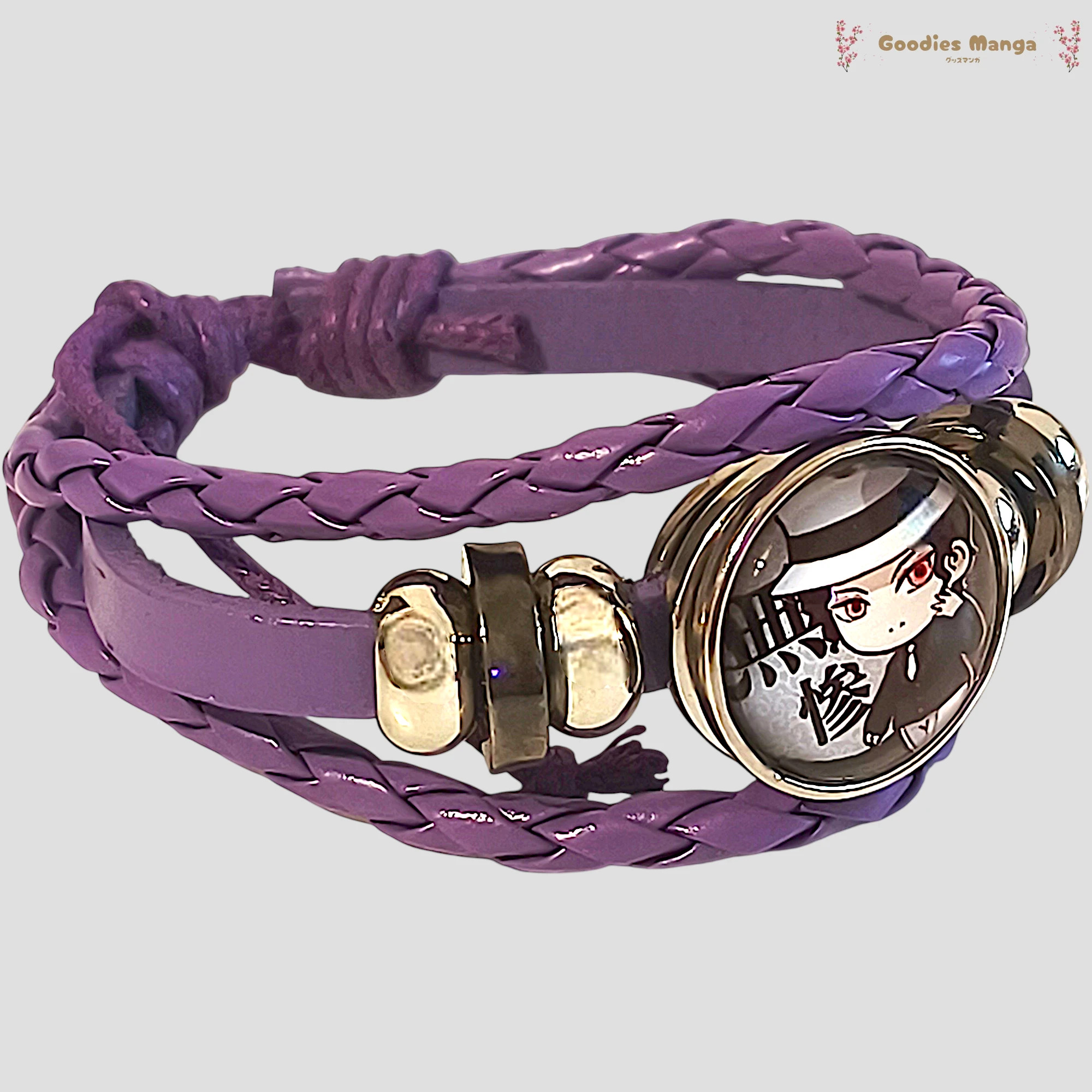 Bracelet Muzan Kibutsuji violet - Demon Slayer de face