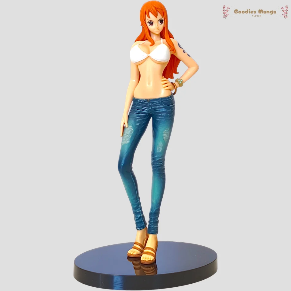 Figurine Banpresto – JEANS FREAK Vol.2 – Nami Blue – One Piece de face