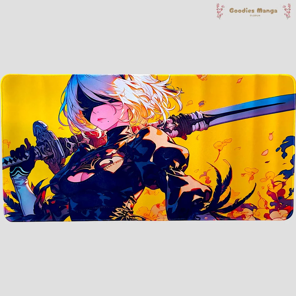 Tapis de souris 2B - Sabre et fond jaune - NieR Automata
