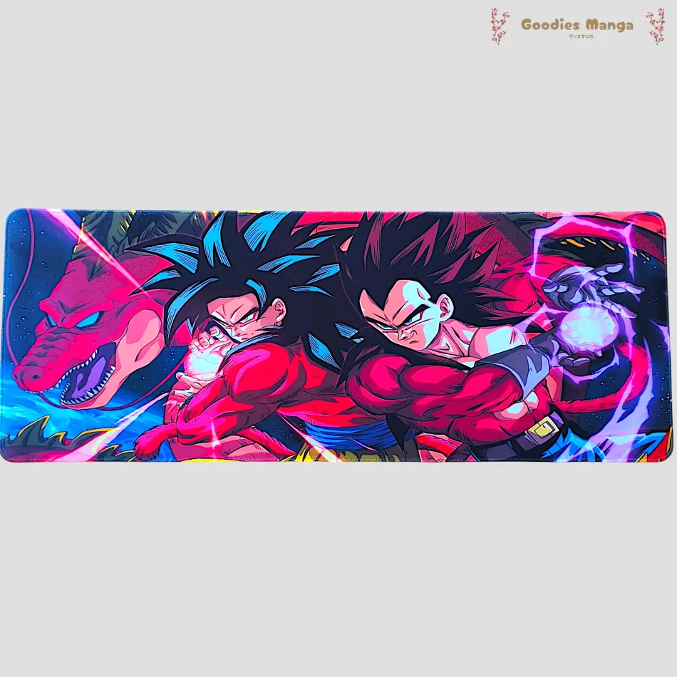 Tapis de souris Goku & Vegeta Super Saiyan 4 – Dragon & Attaque – Dragon Ball
