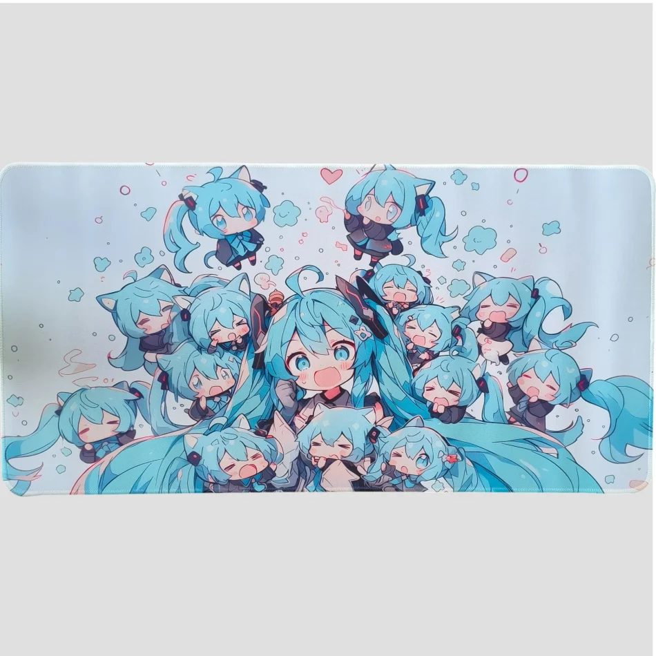 Tapis de souris Hatsune Miku – Chibi Multiples de face