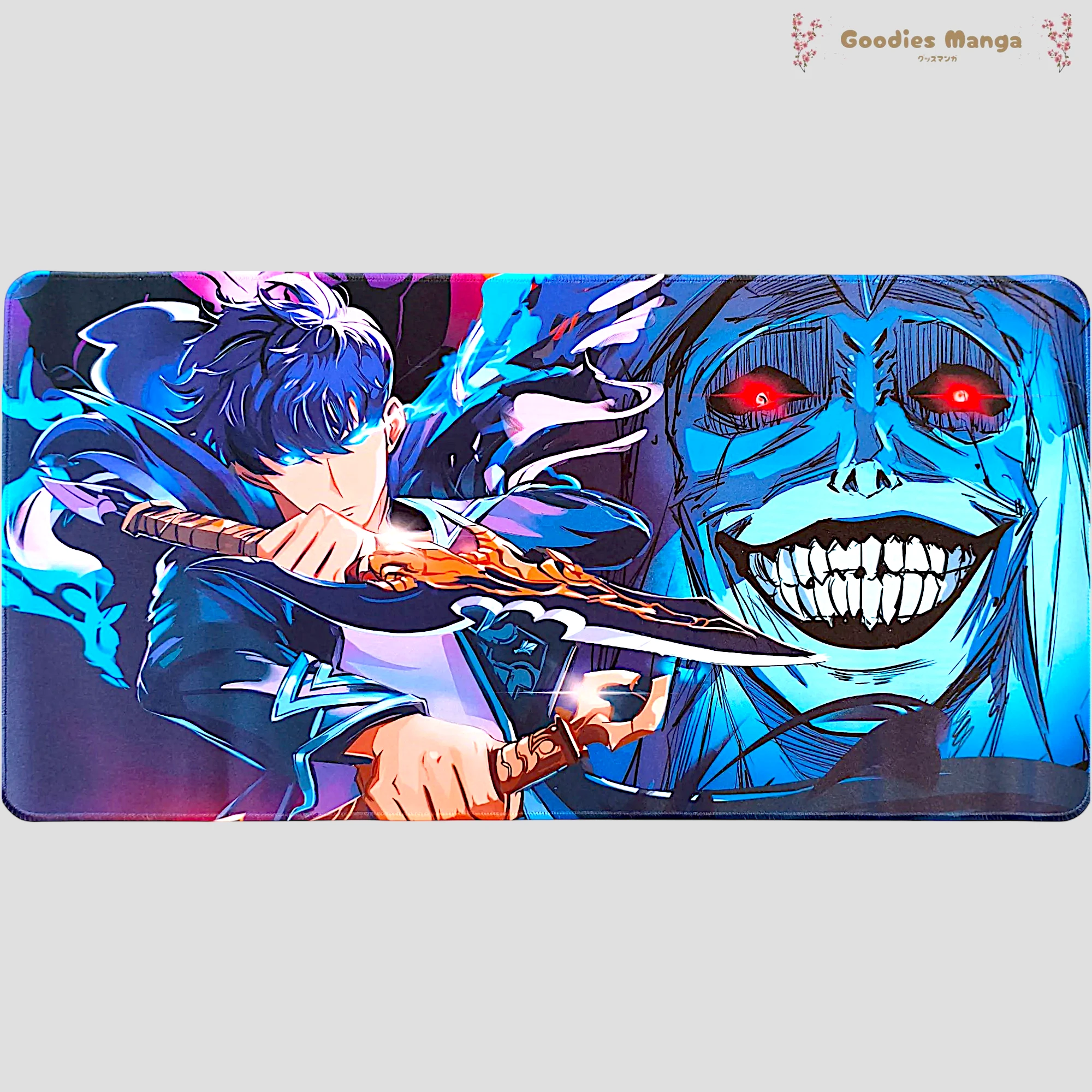 Tapis de souris Sung Jin-Woo et Statue de Dieu – Solo Leveling