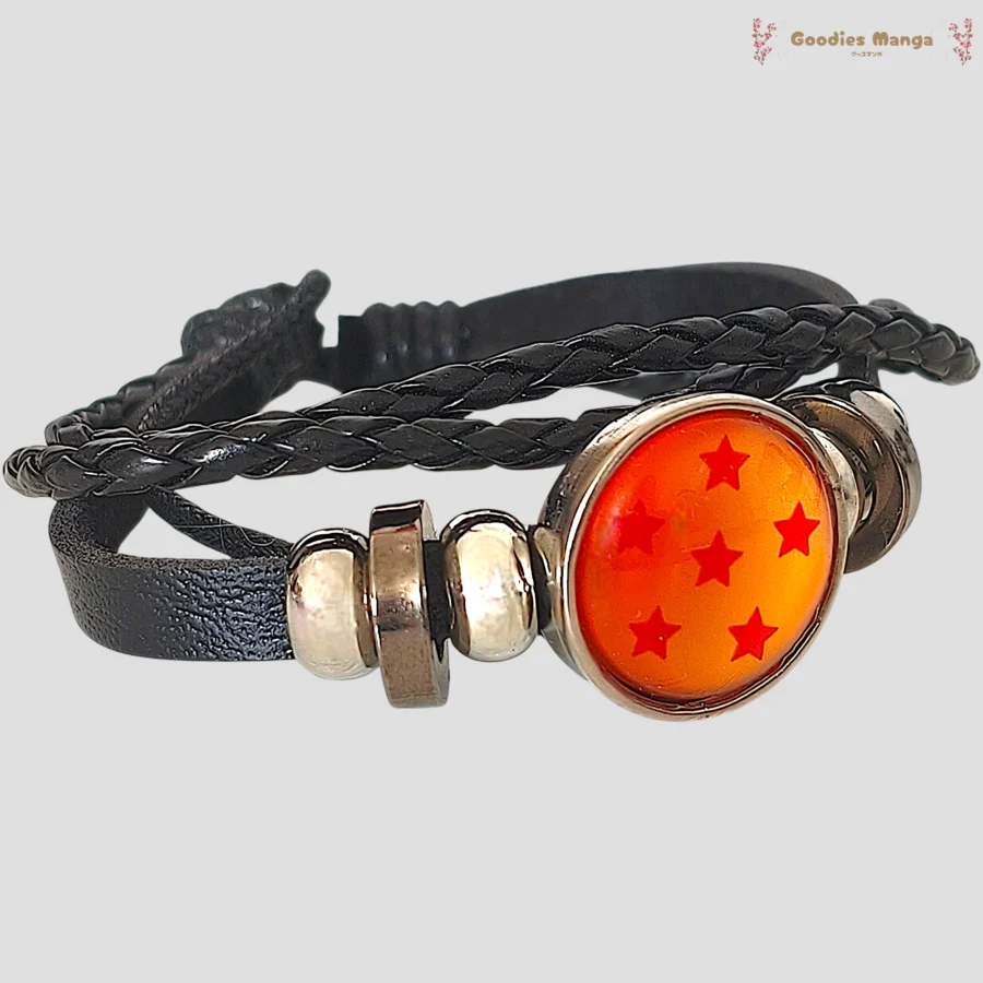 Bracelet boule de cristal 6 etoiles Dragon Ball ajustable