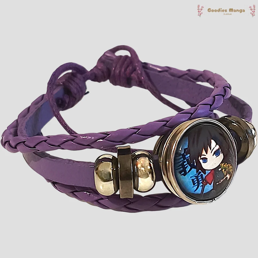 Bracelet Giyu Tomioka Violet – Demon Slayer de face