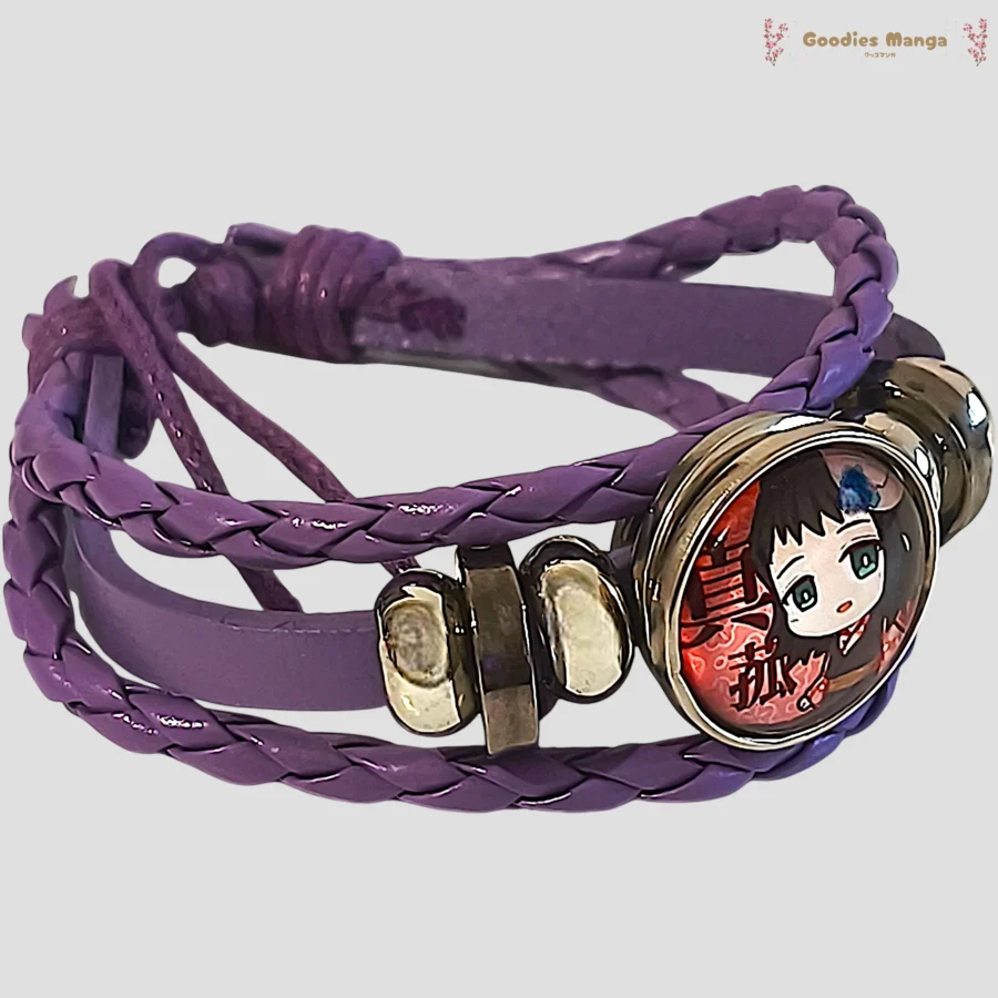 Bracelet Makomo Violet – Demon Slayer de face