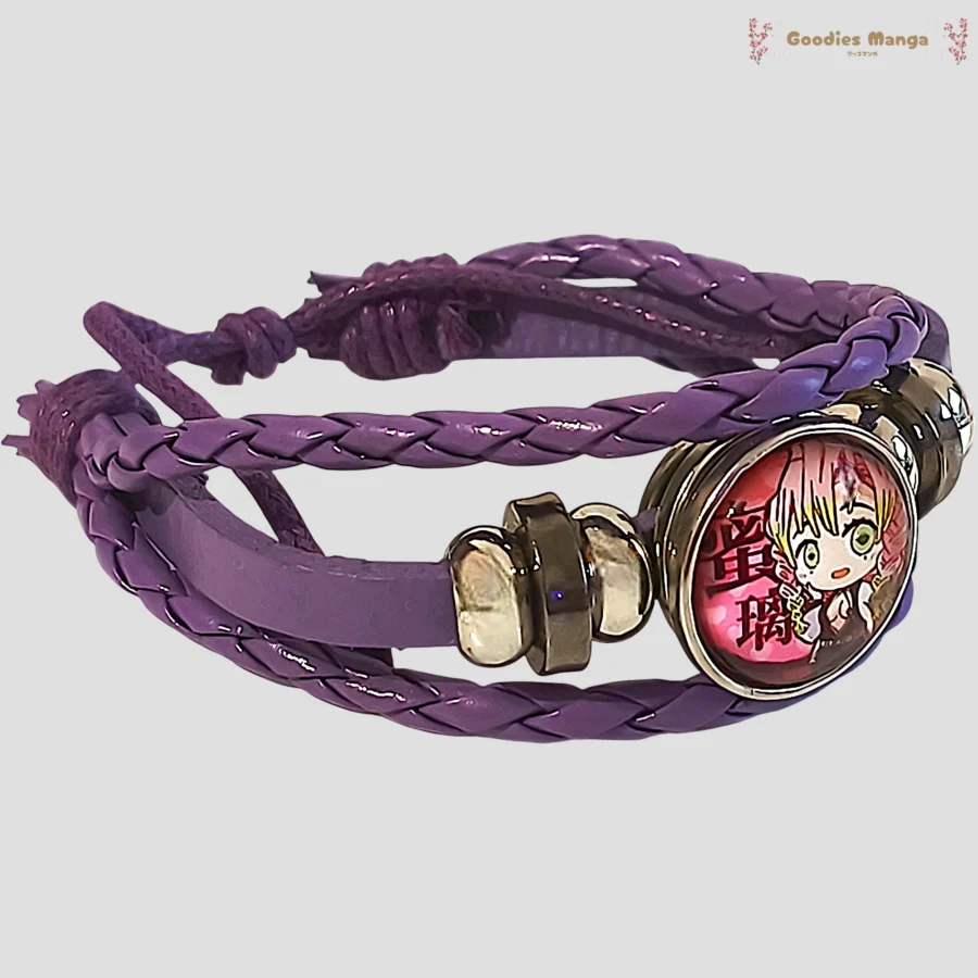Bracelet Mitsuri Kanroji Violet – Demon Slayer de face