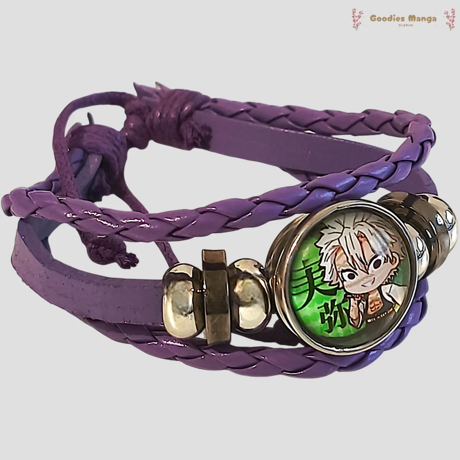 Bracelet Sanemi Shinazugawa Violet – Demon Slayer de face