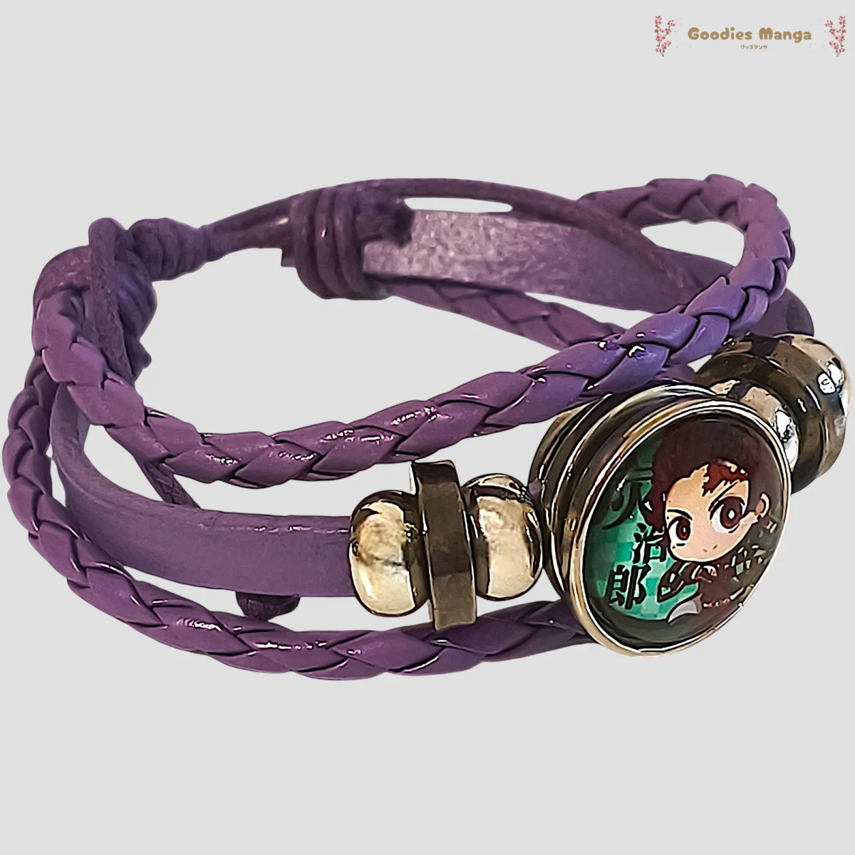 Bracelet Tanjiro Kamado Violet – Demon Slayer de face