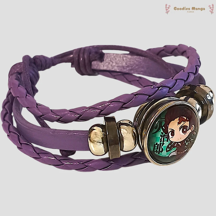 Bracelet Tanjiro Kamado Violet – Demon Slayer de face