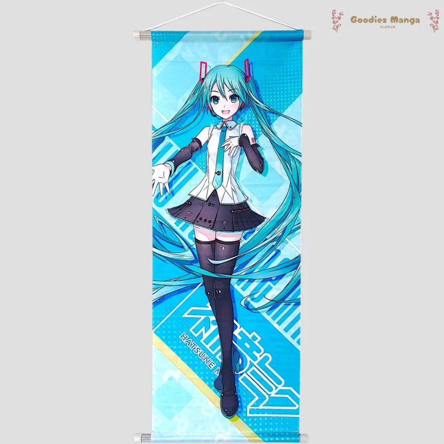 Toile murale Hatsune Miku tenue signature classique Vocaloid