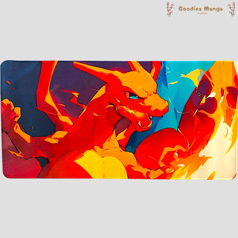 Tapis de souris Dracaufeu attaque enflammée Pokémon 60x30