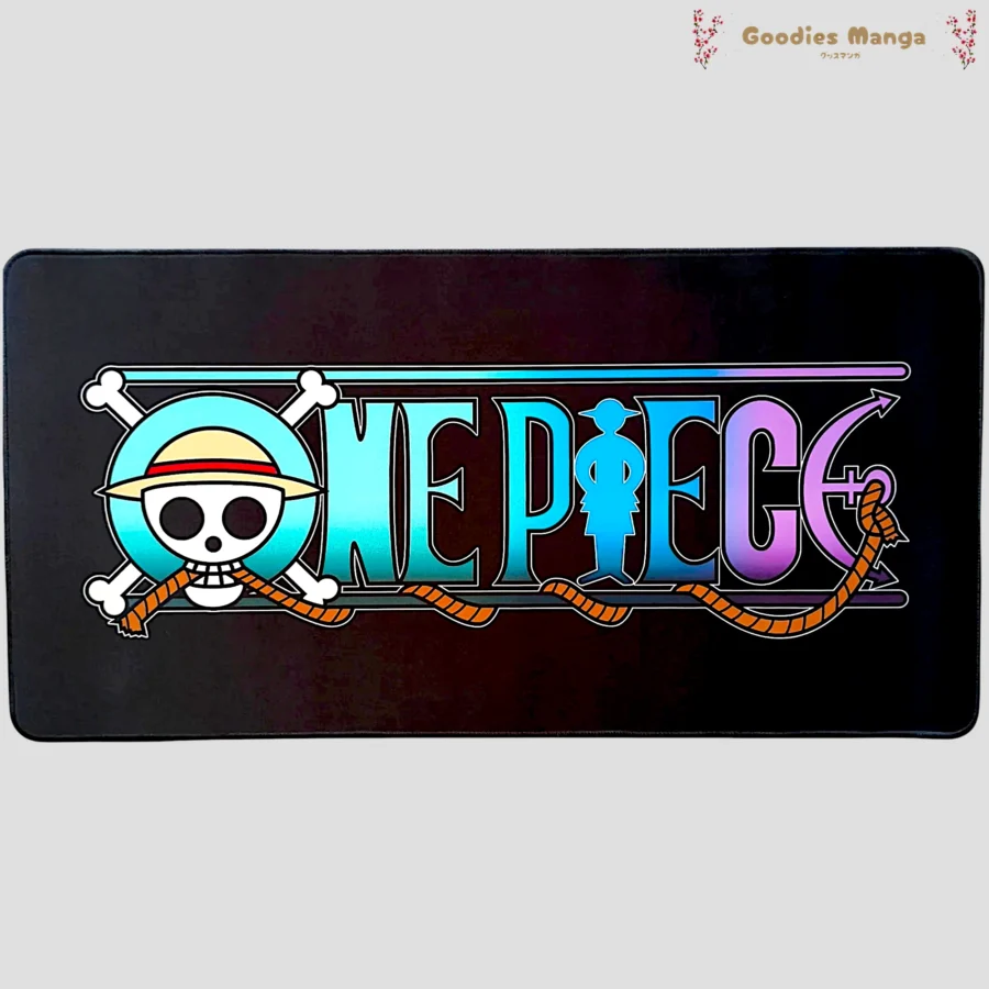 Tapis de souris One Piece logo Mugiwaras multicolore 60x30