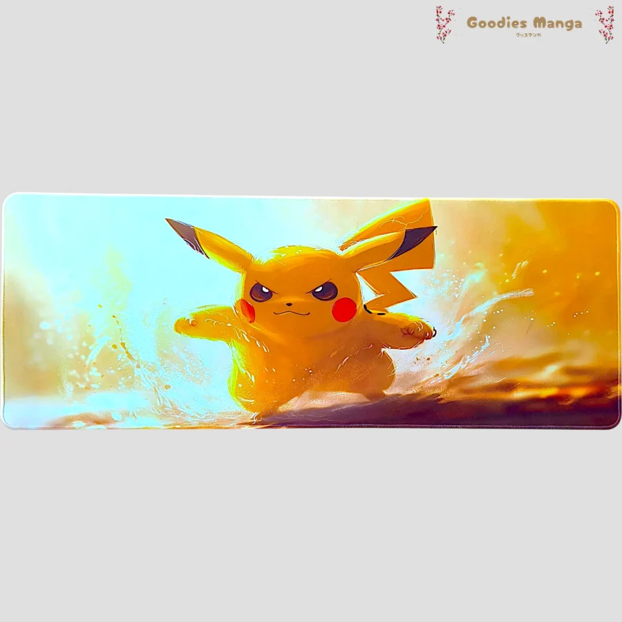 Tapis de souris Pikachu Attaque Eclair Pokemon 80x30